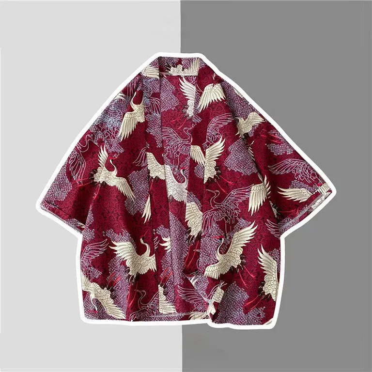 The White Crane of Good Fortune Kimono