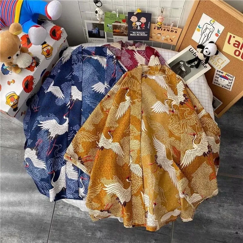 The White Crane of Good Fortune Kimono