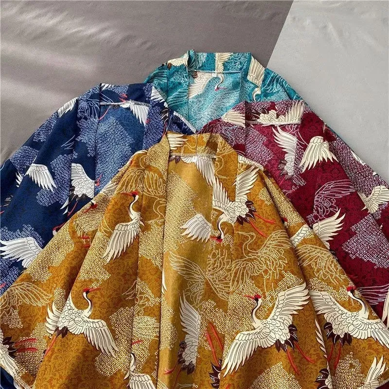 The White Crane of Good Fortune Kimono