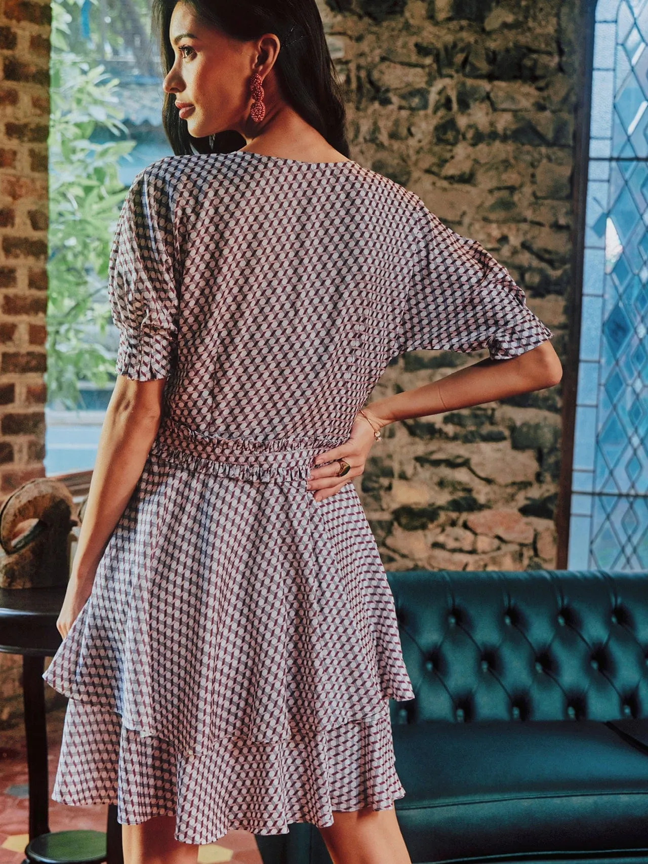 Tiered Satin Dress