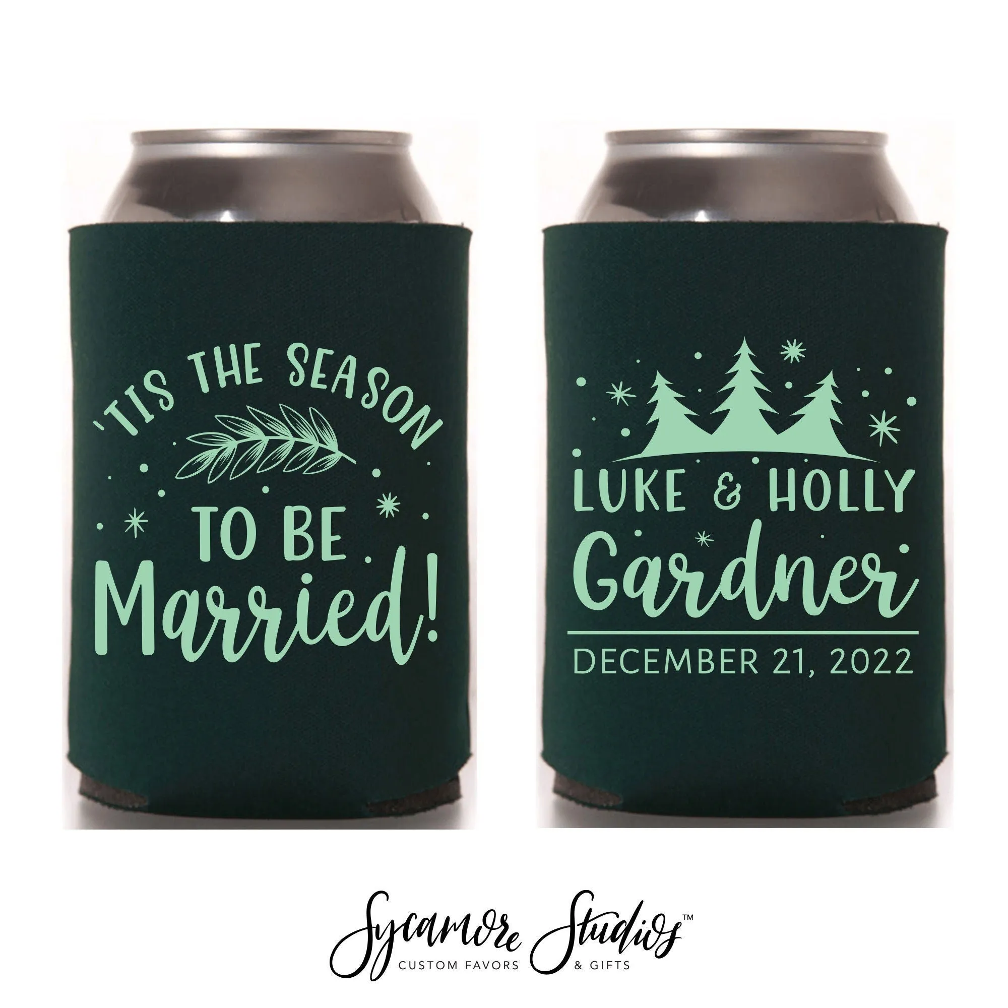 Tis The Season - Wedding Can Cooler #178R