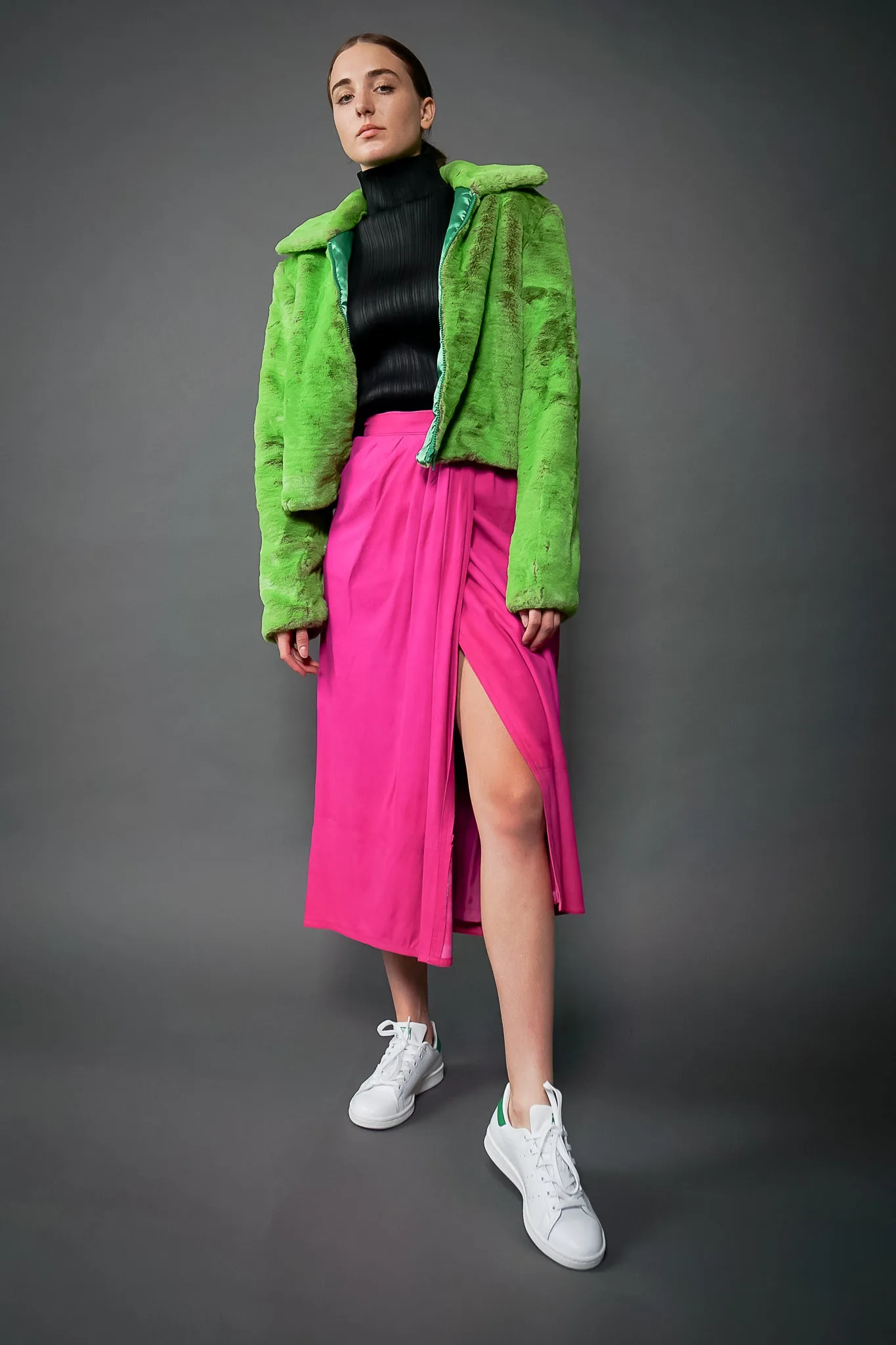 Tissue Suede Wrap Skirt