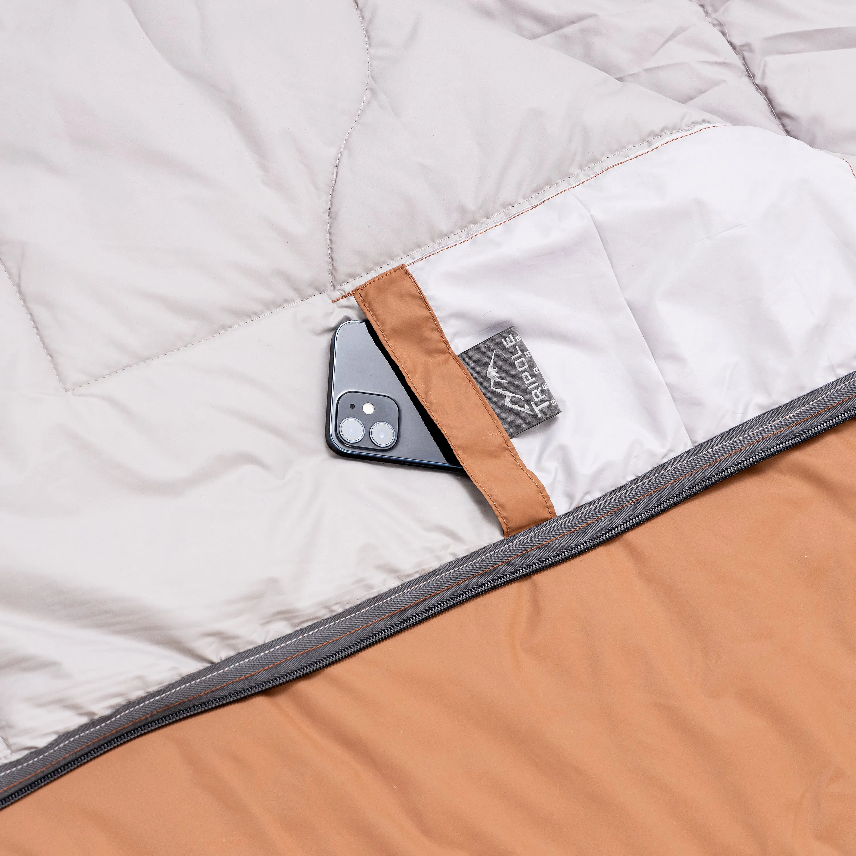 Tripole Camp Series Lightweight Sleeping Bag for Summer Camping and Hiking (Brown)
