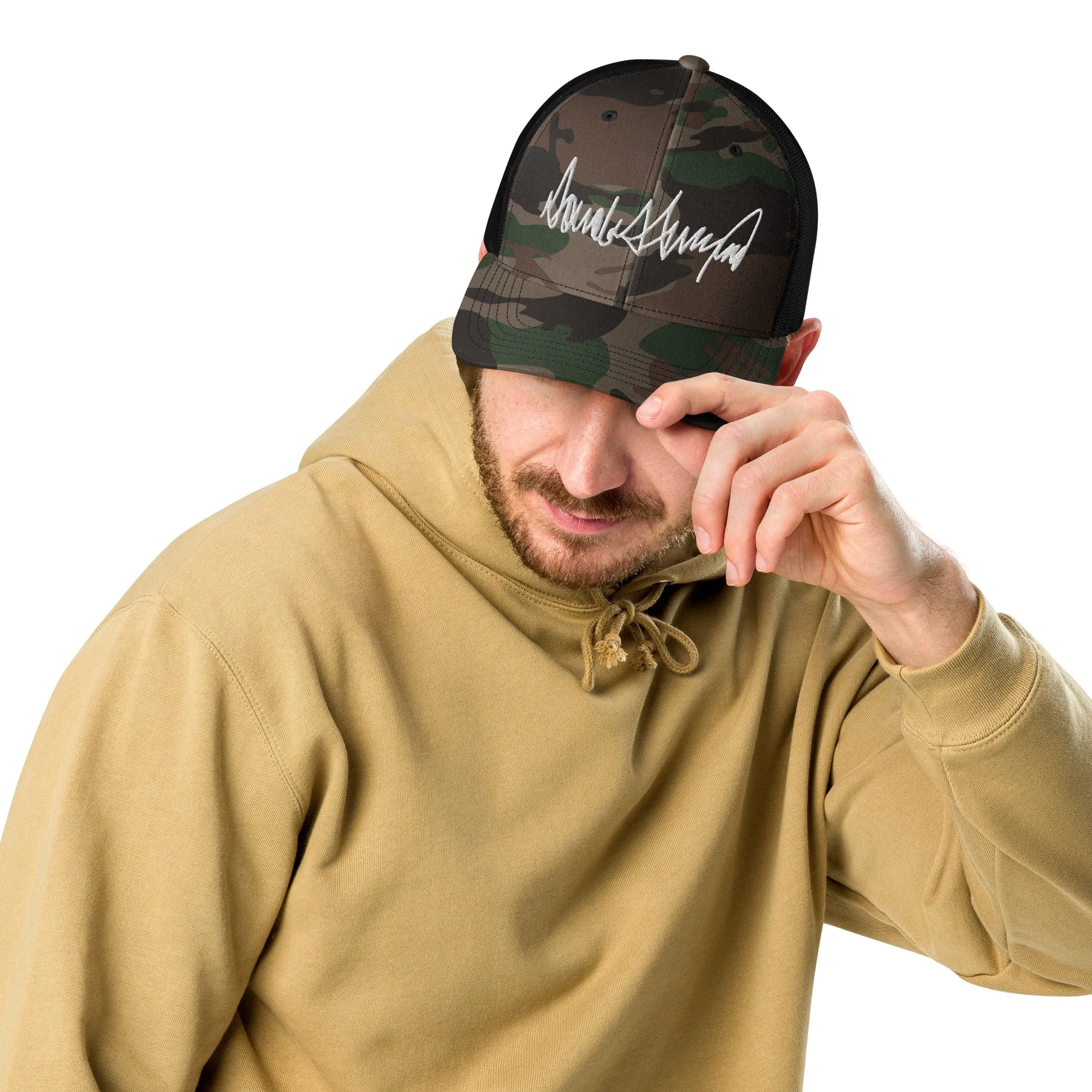 Trump Meme - Fight Fight Fight - Camouflage trucker hat