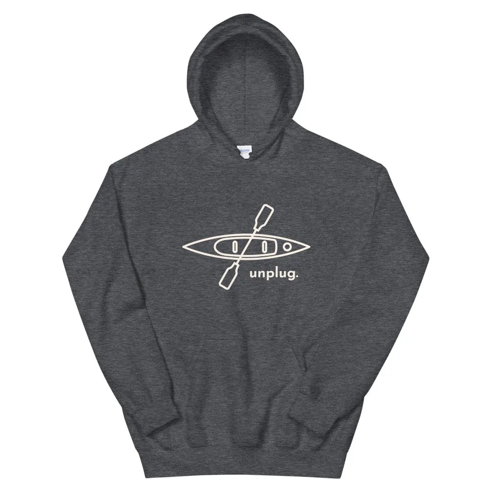 Unplug and Kayak Unisex Hoodie