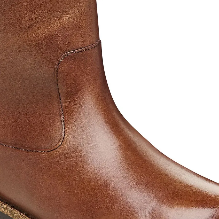 Uppsala - Cognac Leather Shearling||Uppsala - Cuir fourrure cognac