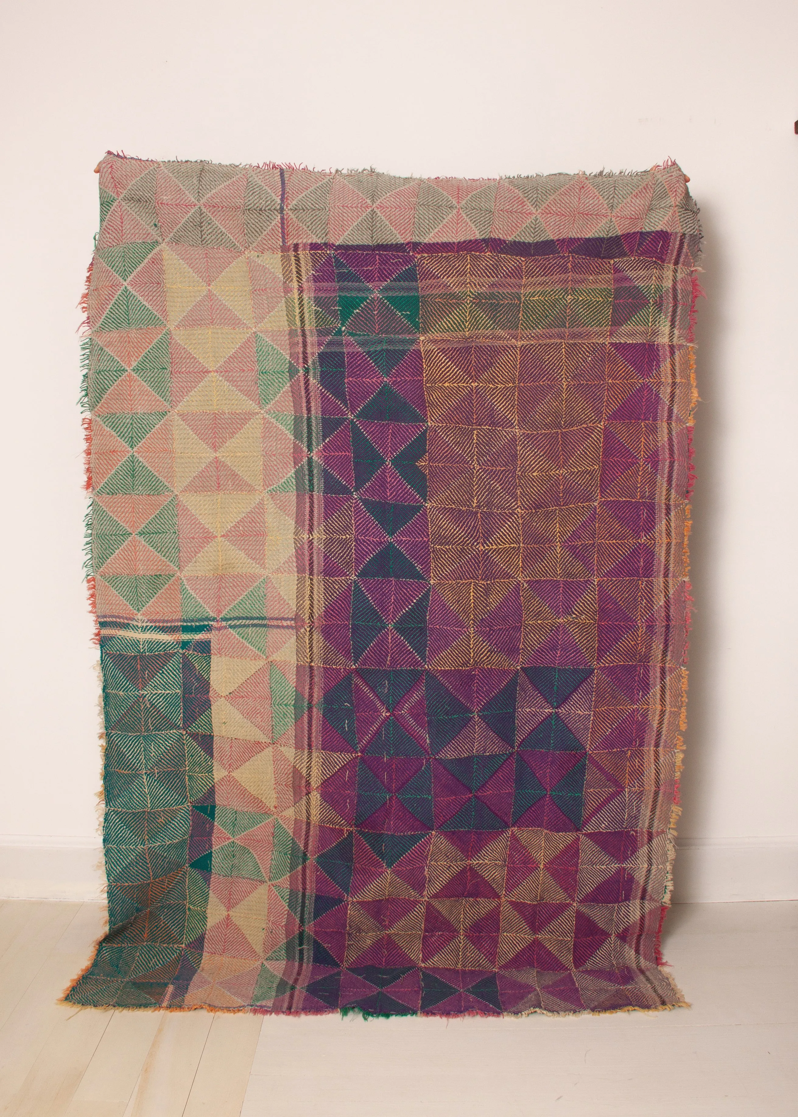 Vintage Dowry Kantha Blanket, #25 - 49"x79" SH