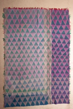 Vintage Dowry Kantha Blanket, #35 - 77"x50"