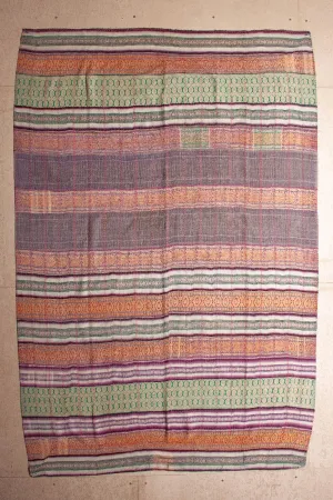 Vintage Dowry Kantha Blanket, #48 - 81"x51"