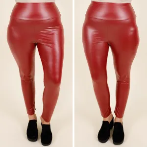 Wanna Dance All Night Leggings, Burgundy