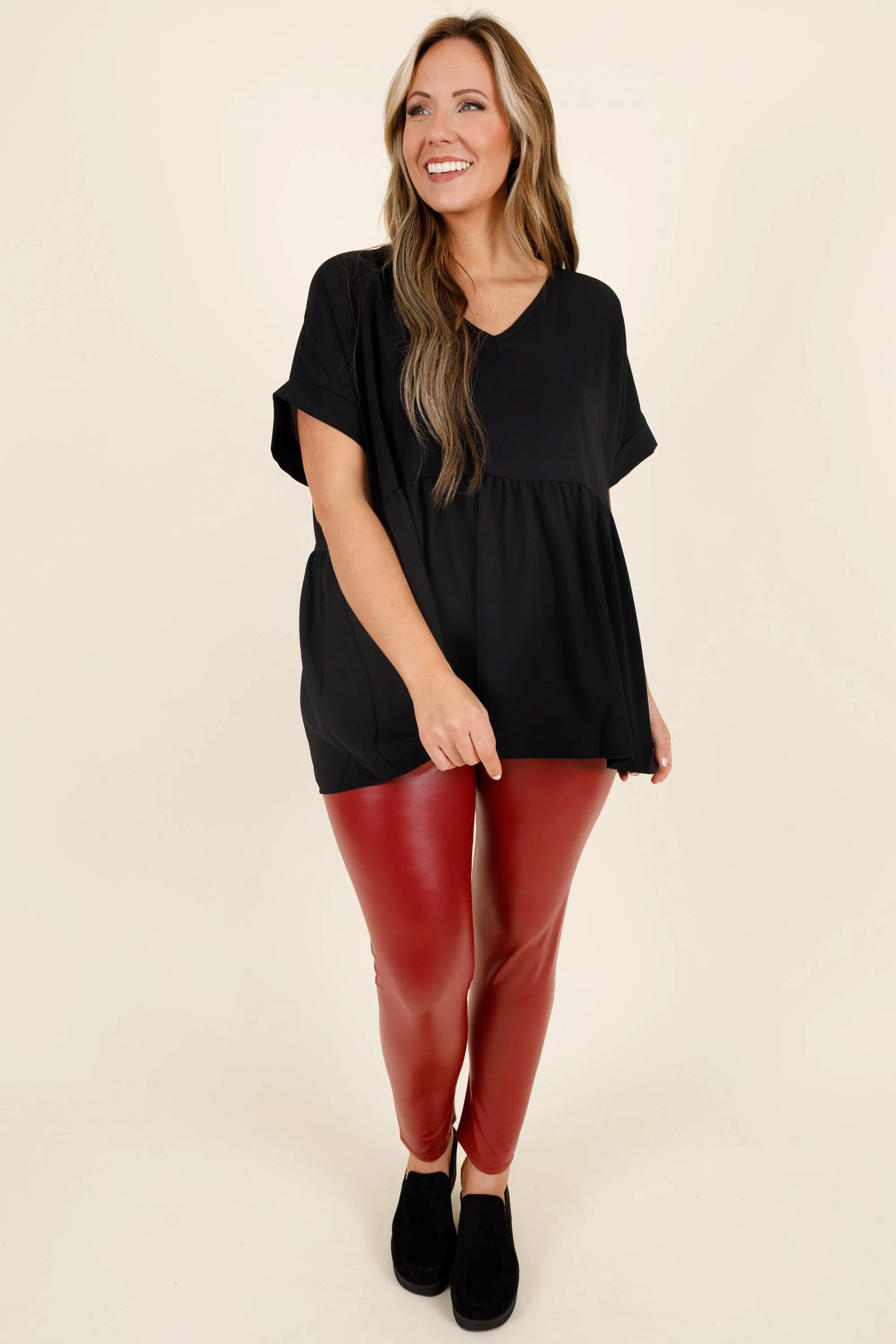 Wanna Dance All Night Leggings, Burgundy