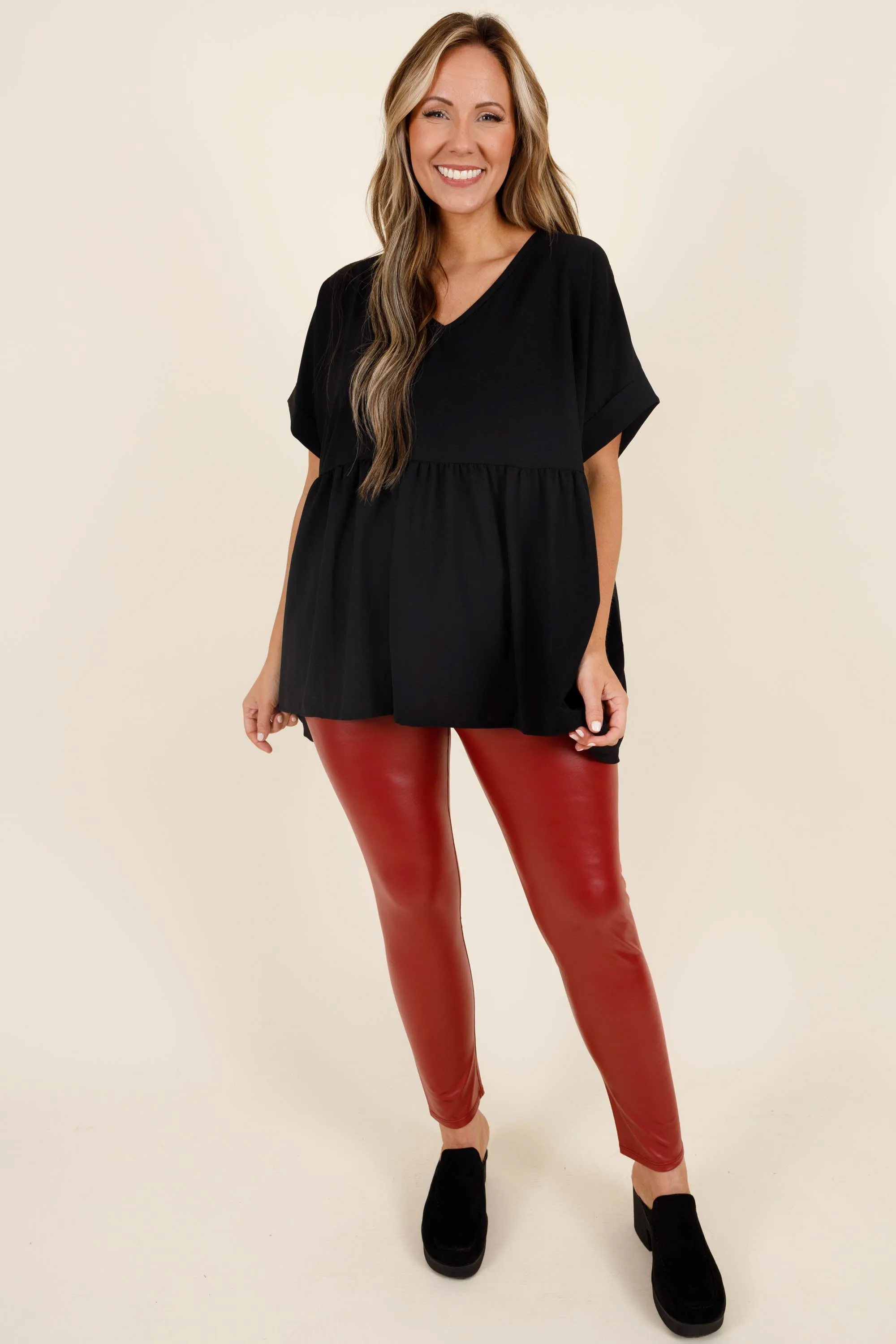 Wanna Dance All Night Leggings, Burgundy