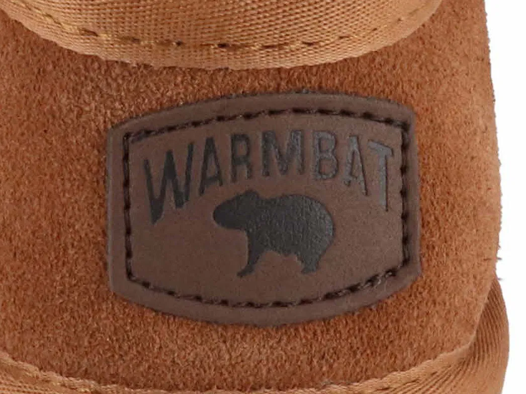WARMBAT Men Suede Slippers 'Conner,' cognac