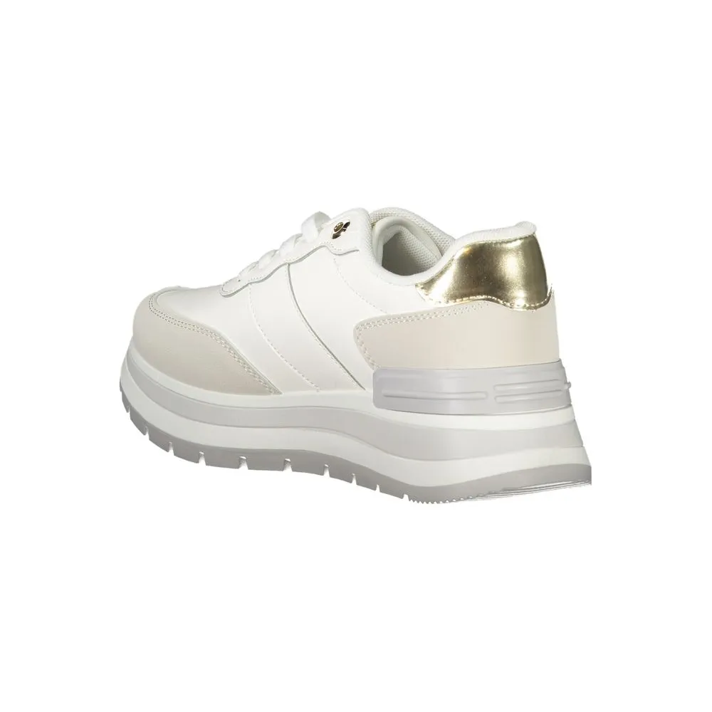 White Polyethylene Women Sneaker