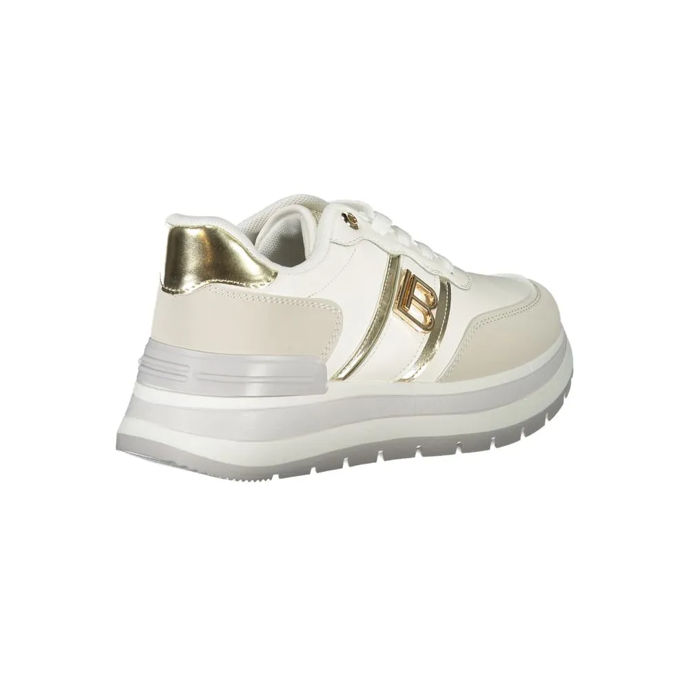 White Polyethylene Women Sneaker