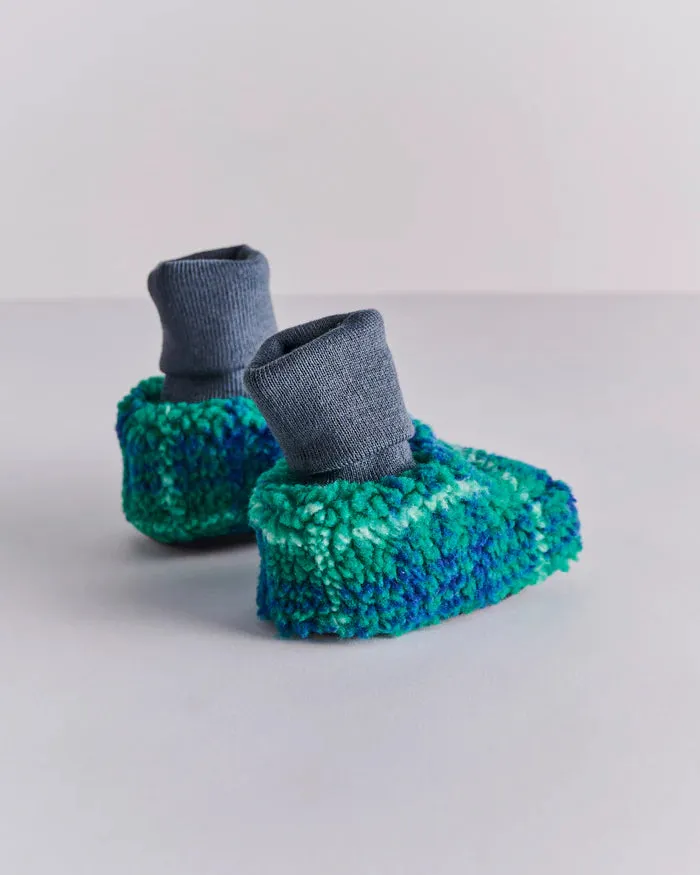 Wilderness Tartan Sherpa Baby Booties | Kip & Co