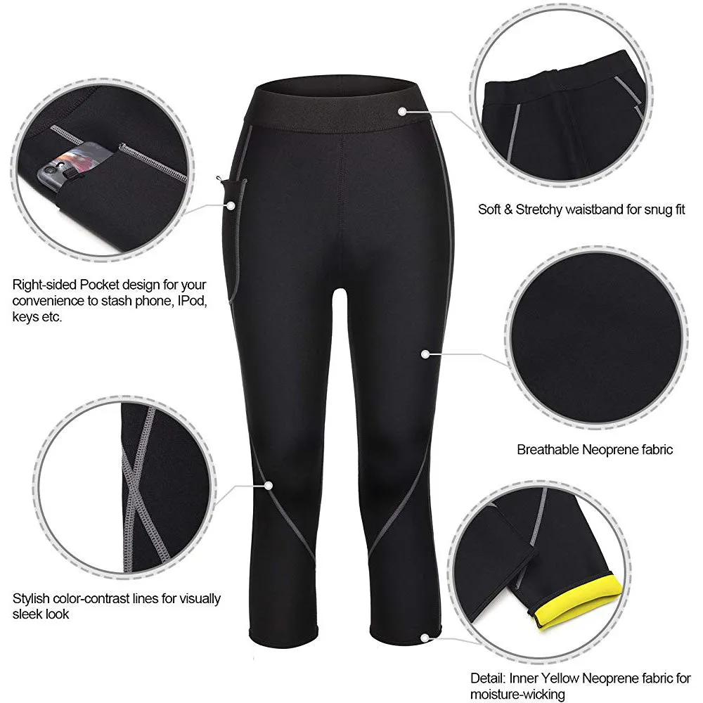 Women neoprene sauna slimming pants body shaper