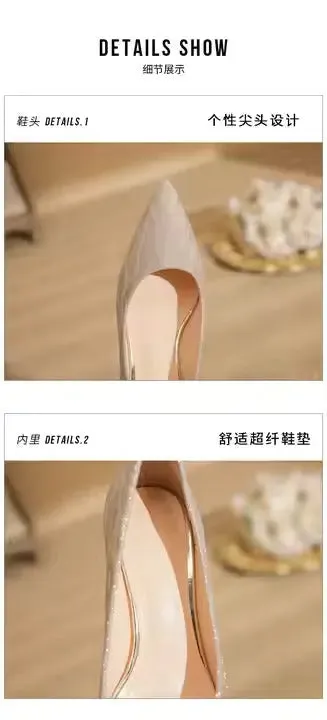 Women Wedding Shoes comfortable suede shoes Color Pointed-toe Mujer Shoes Wrap-toe Shallow Flats For Ladies Banquet Bridal Shoes