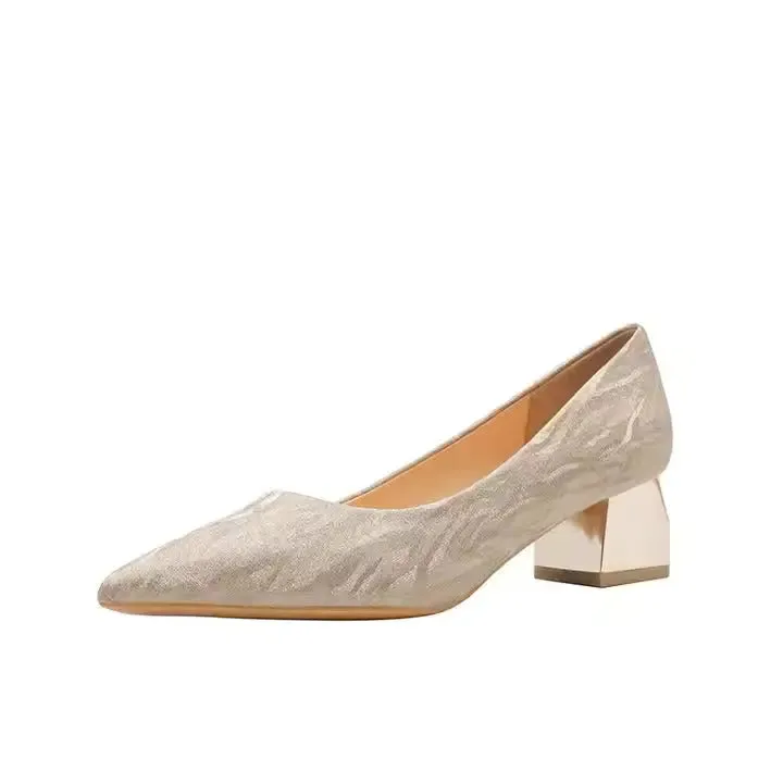 Women Wedding Shoes comfortable suede shoes Color Pointed-toe Mujer Shoes Wrap-toe Shallow Flats For Ladies Banquet Bridal Shoes