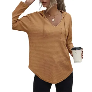 Women's Hoodies Pullover Tops Drawstring Long Sleeve Sweatshirts Fall Clothes With Pocket for Street Wear Date Travel