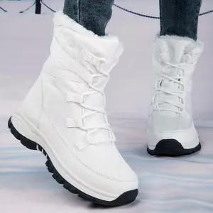 Womens NonSlip WearResistant Winter Hiking Snow Boots