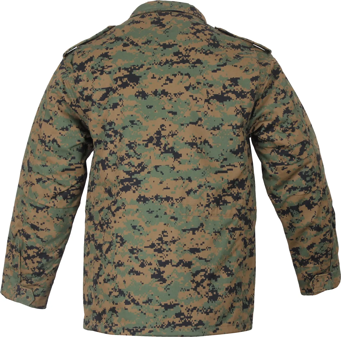 Woodland Digital Camo - Tactical M-65 Field Jacket Army Coat M1965 - Poly/Cotton with Liner