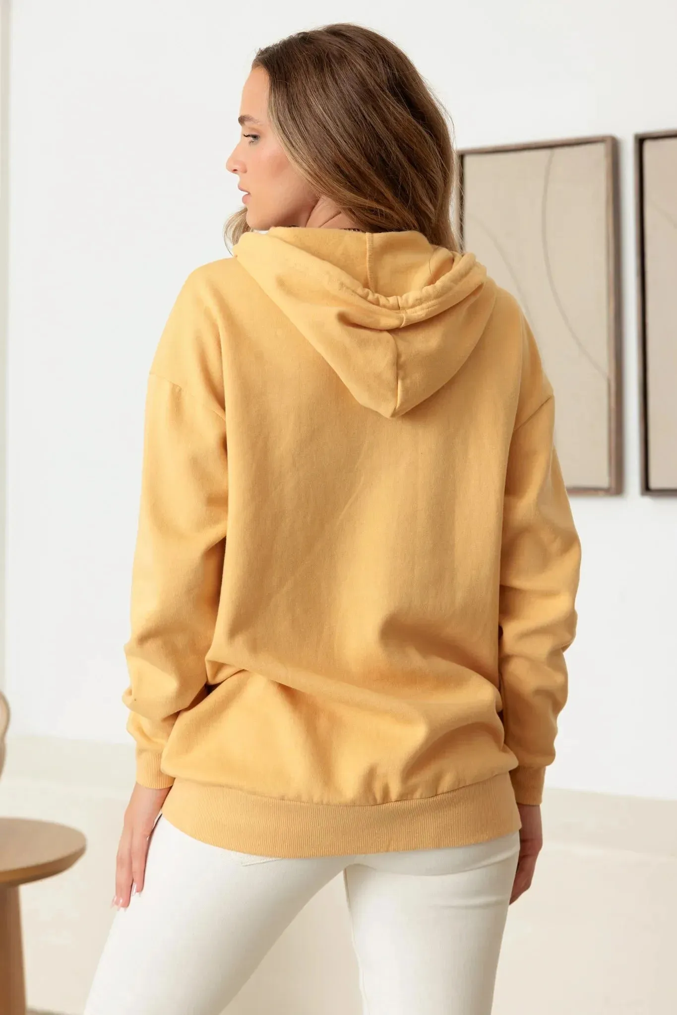 Zip-Up Long Sleeve Two Pocket Hooded  Sweatshirt