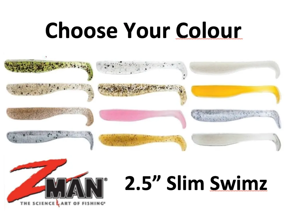 ZMan Slim SwimZ Soft Plastic Lure 2.5" 8pk