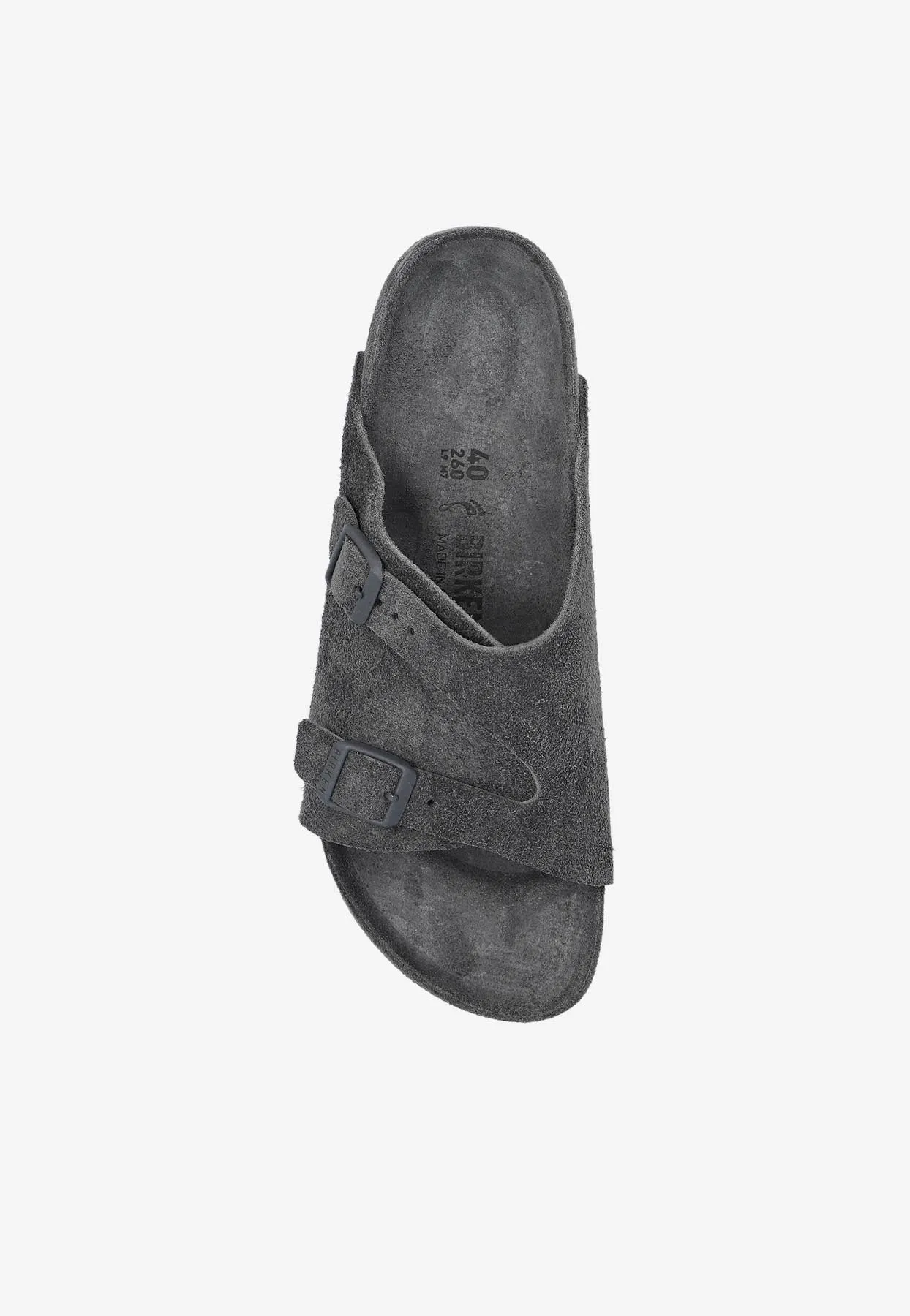 Zürich Double-Buckle Suede Slides